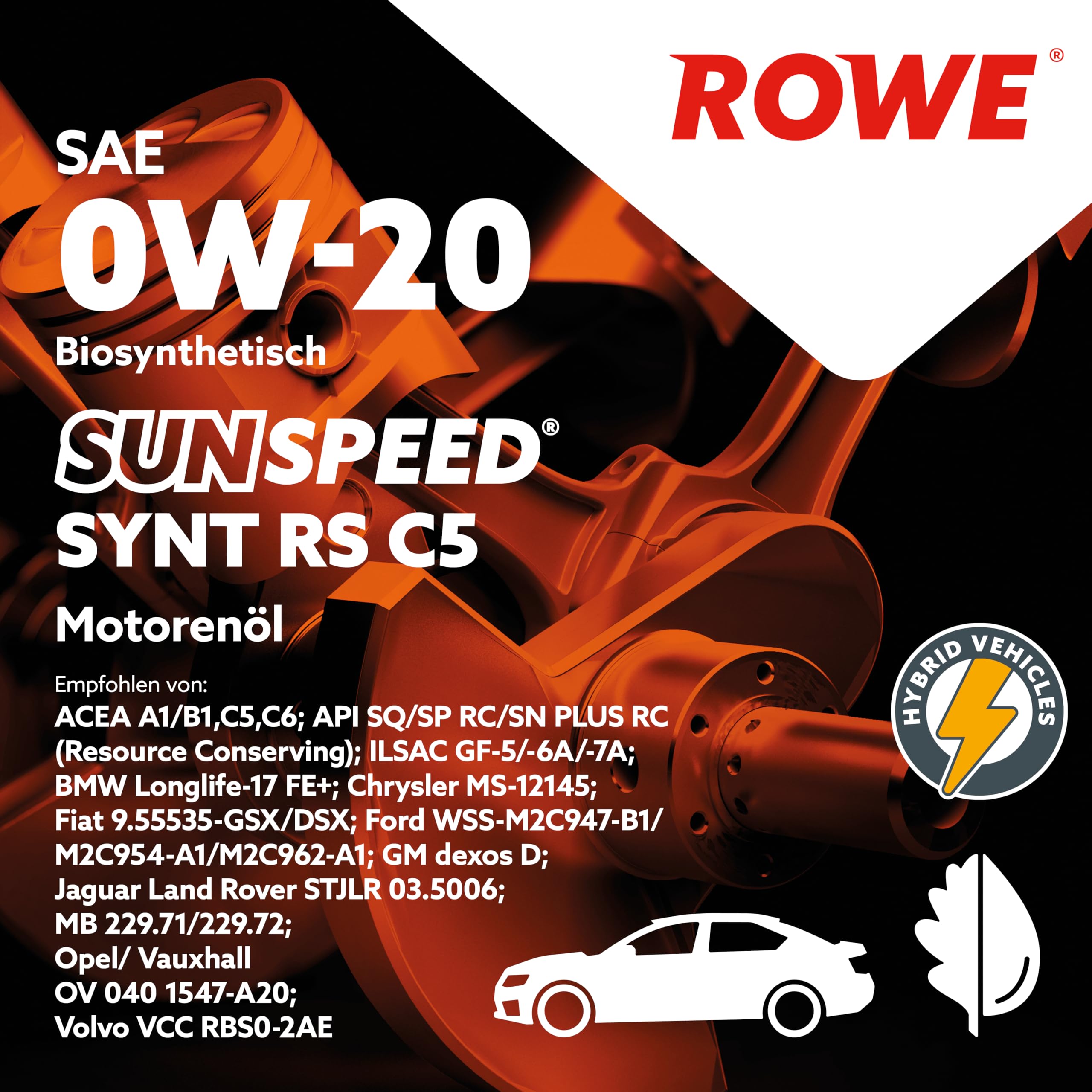 rowe-sunspeed-synt-rs-c5-sae-0w-20-1-liter-biosynthetisches-mehrbereichs-motoren image 2