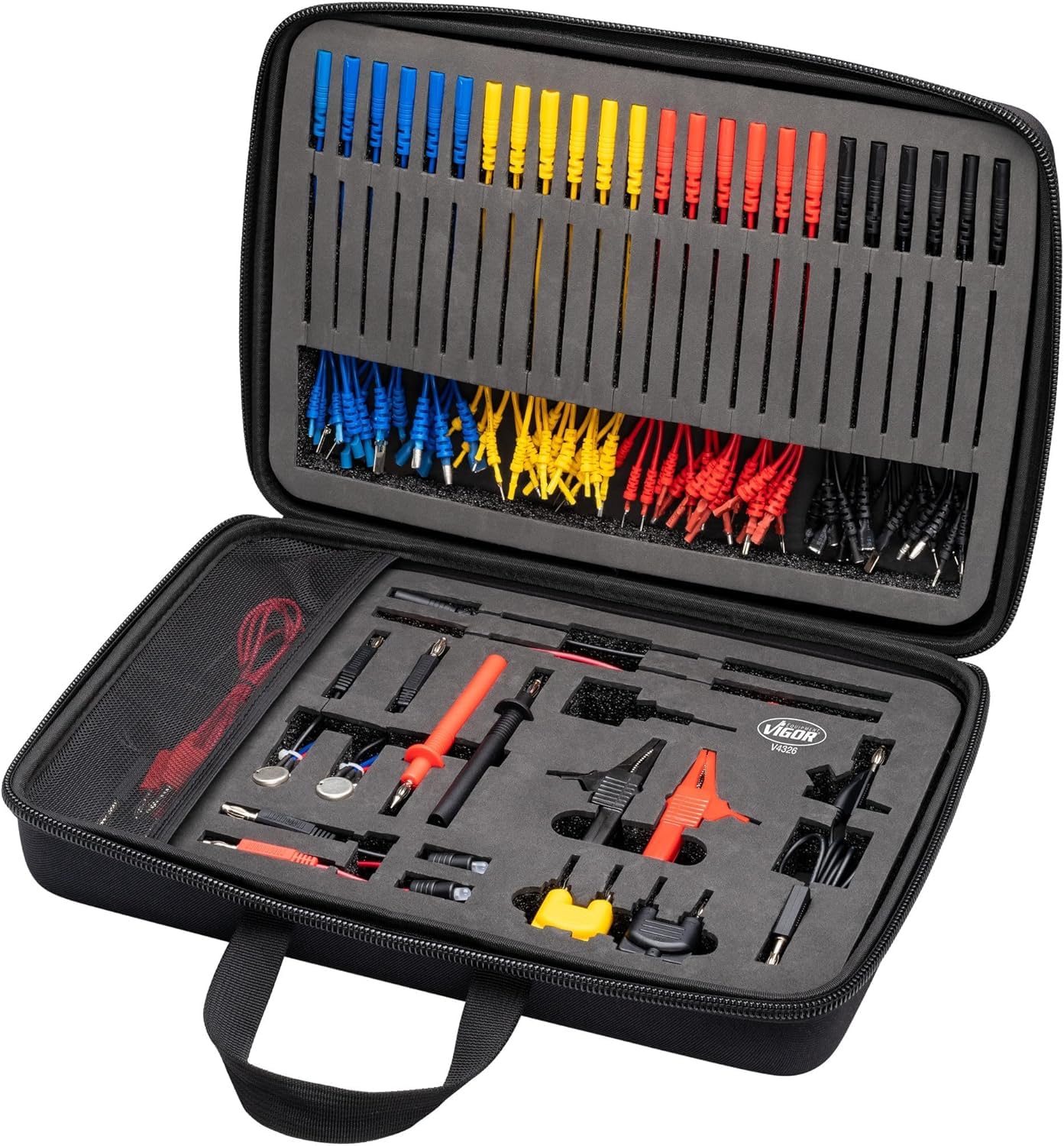 vigor-v4326n-messkabel-satz-92-teilig-f-r-kfz-bedarf-und-12-v-batterien image 2
