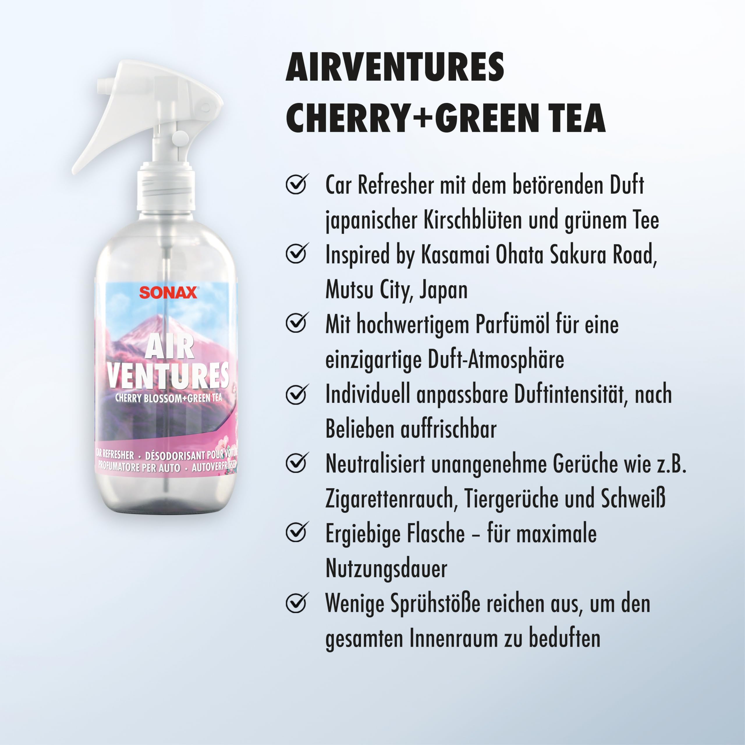 sonax-airventures-car-refresher-cherry-blossom-green-tea-300-ml image 5