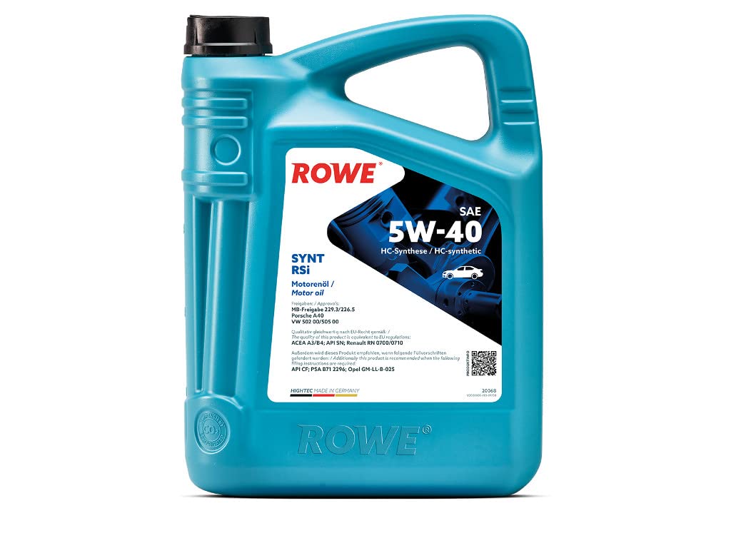 rowe-hightec-synt-rsi-sae-5w-40-motor-l-10l-2x5l-mb-229-3-porsche-a40-vw-502-00- image 2