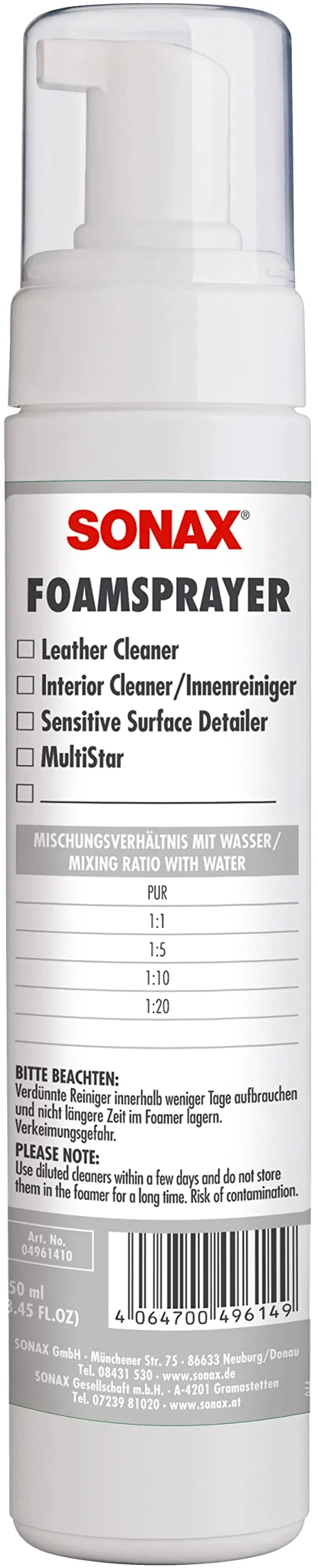 sonax-foamsprayer-250-ml-schaumspr-her-f-r-innenreinigung image 1