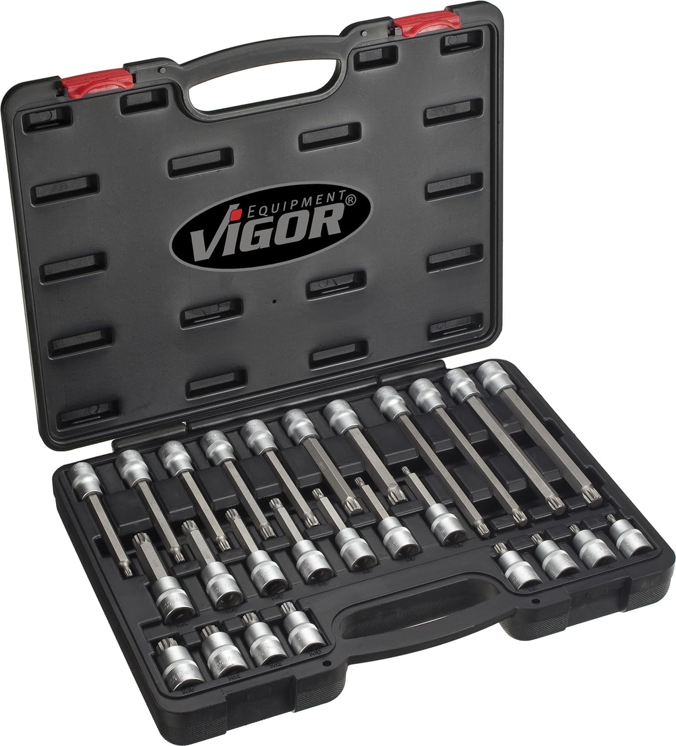 vigor-v1918-schraubendreher-einsatz-satz-26-teilig-xzn-m5-m16-1-2-zoll image 1