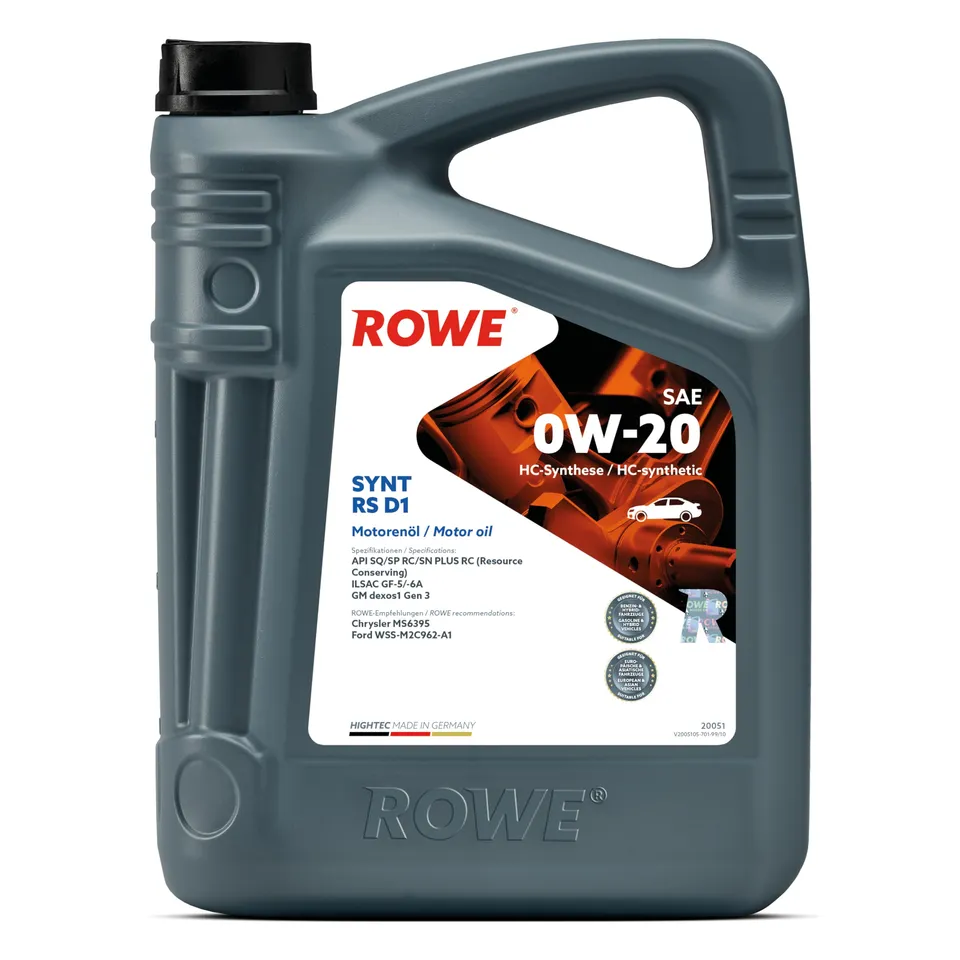 rowe-hightec-synt-rs-d1-sae-0w-20-5-liter-hochleistungs-motor-l-f-r-moderne-benz image 1