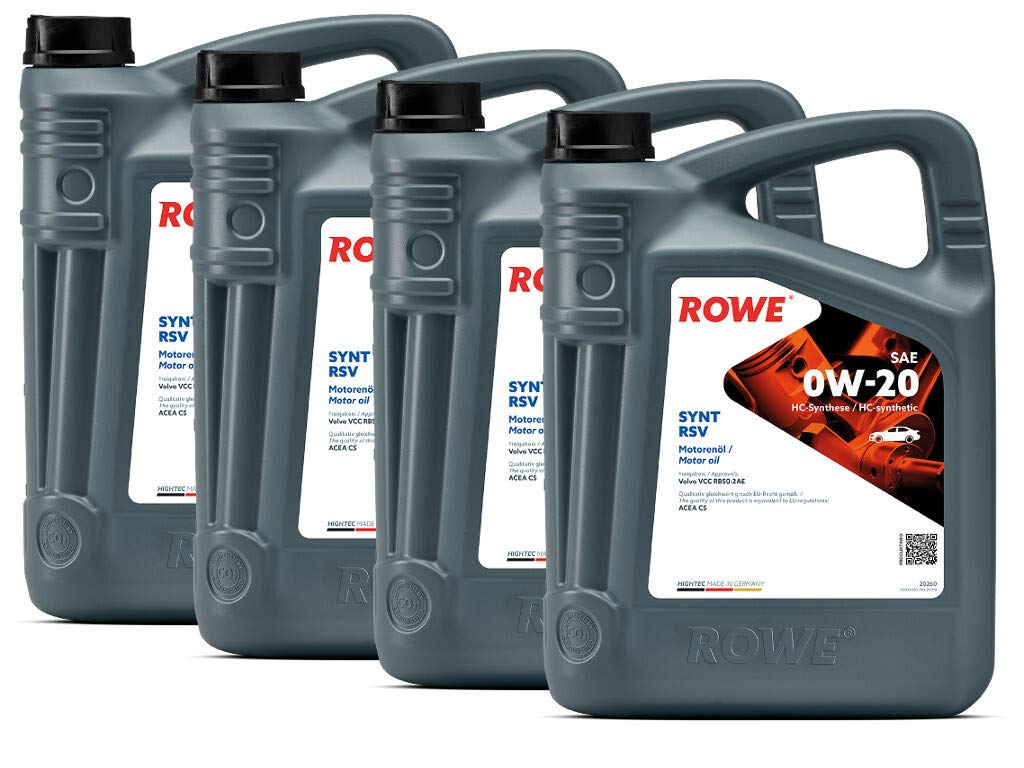 rowe-hightec-synt-rsv-sae-0w-20-20-liter-4x5l-vollsynthetisches-motor-l-f-r-volv image 2
