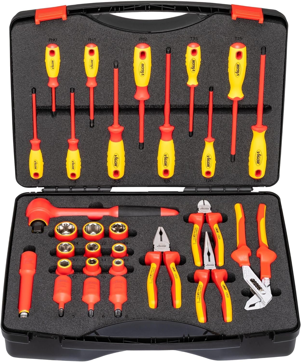 vigor-v5632-vde-werkzeug-satz-1-2-29-teilig-f-r-1000-v-wechselspannung image 2