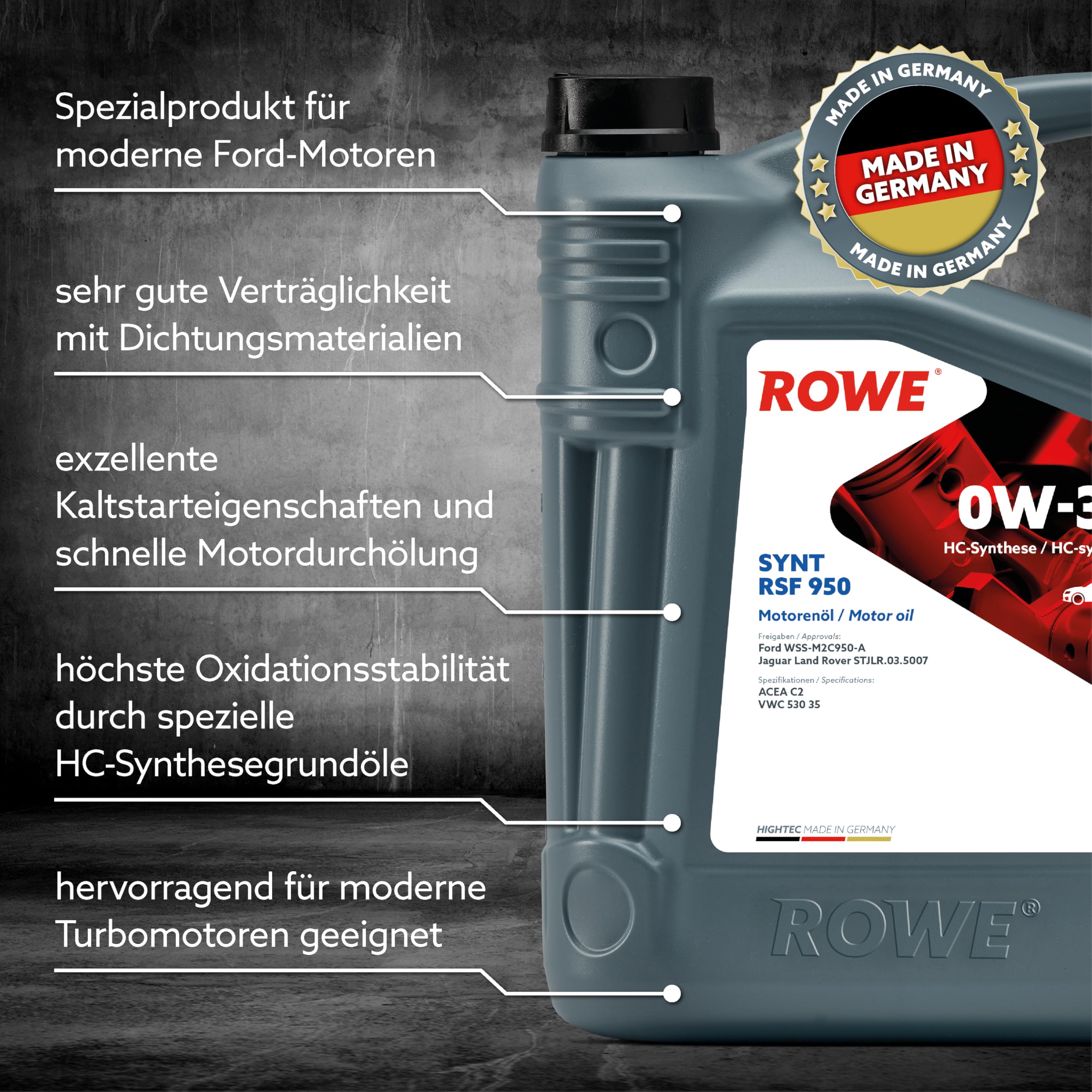 rowe-hightec-synt-rsf-950-sae-0w-30-hc-synthese-motoren-l-5-liter-f-r-ford-diese image 3