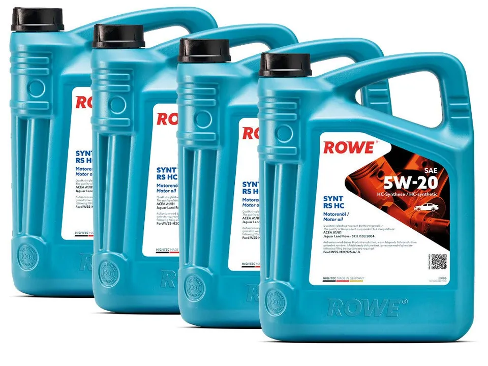rowe-hightec-synt-rs-hc-sae-5w-20-motor-l-20-liter-4x5l-made-in-germany image 1