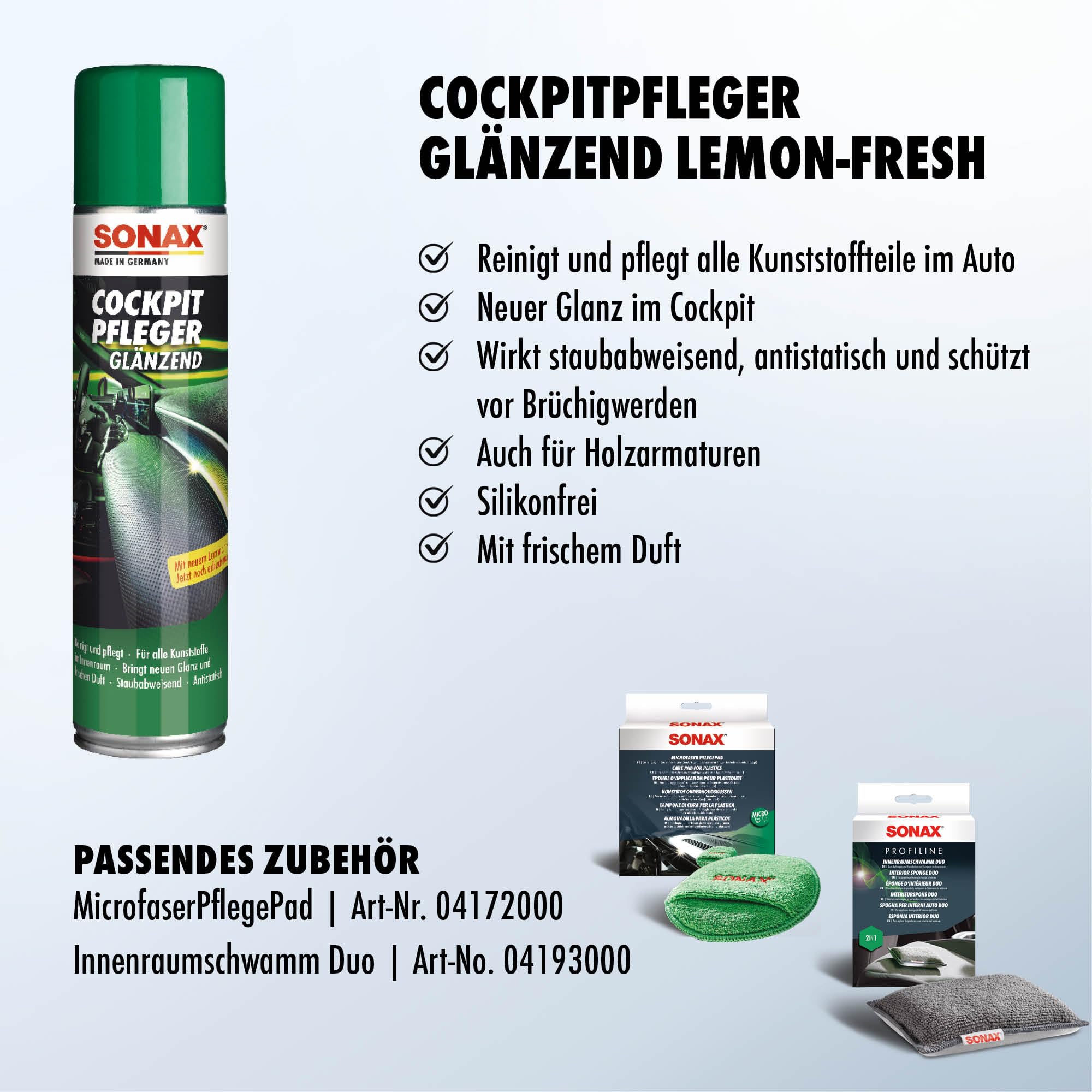 sonax-cockpitpfleger-lemon-fresh-400-ml-cockpitspray-silikonfrei image 3