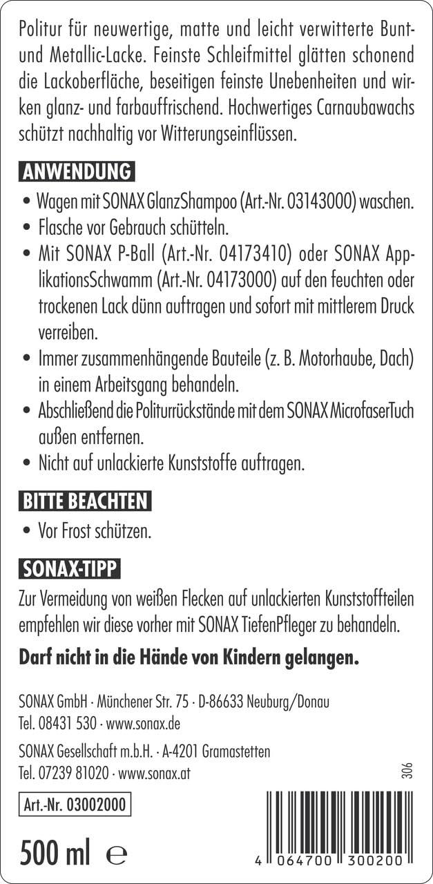 sonax-autopolitur-500-ml-lackpolitur-mit-carnaubawachs image 2
