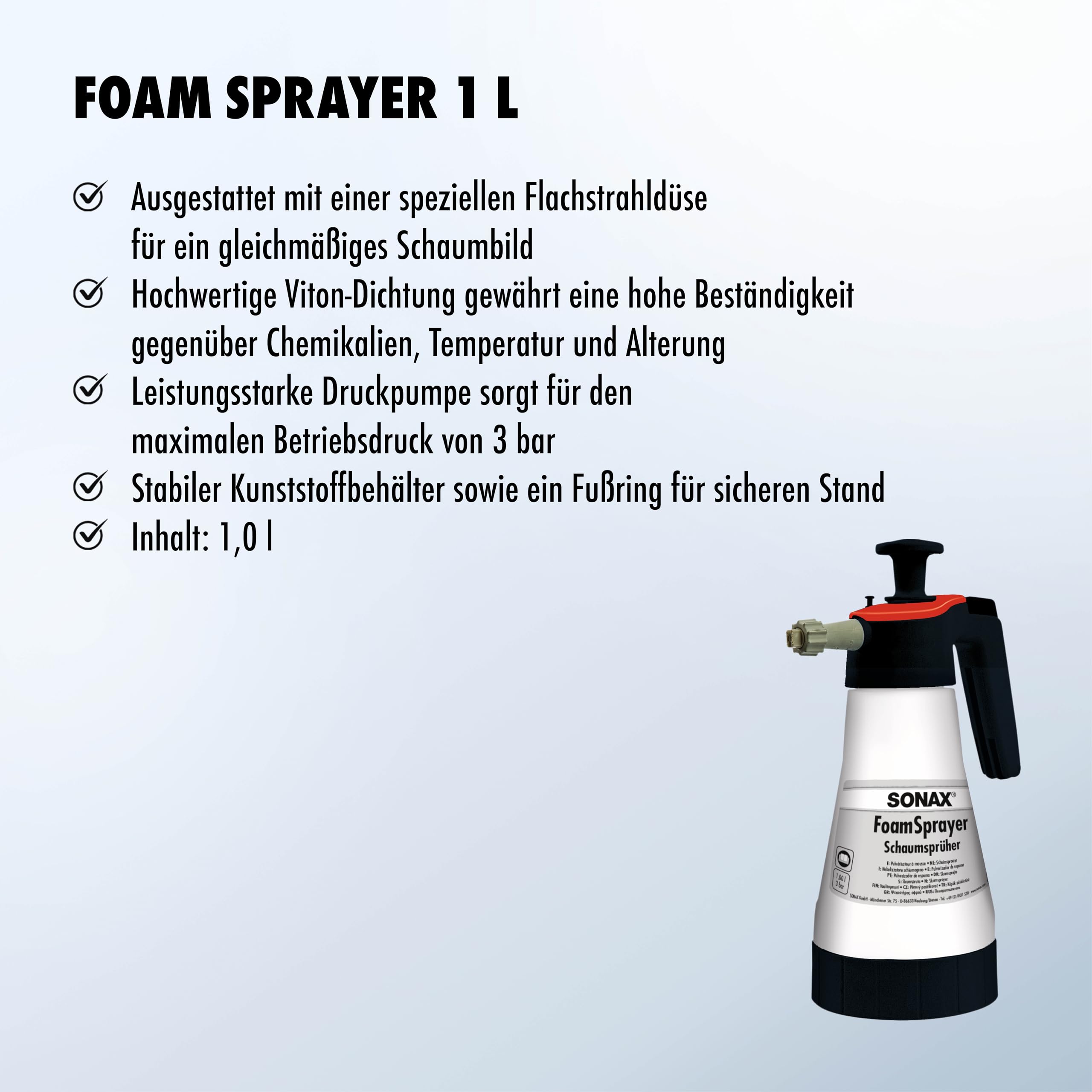 sonax-foamsprayer-1-liter-pumpspr-her-mit-flachstrahld-se-3-bar image 2