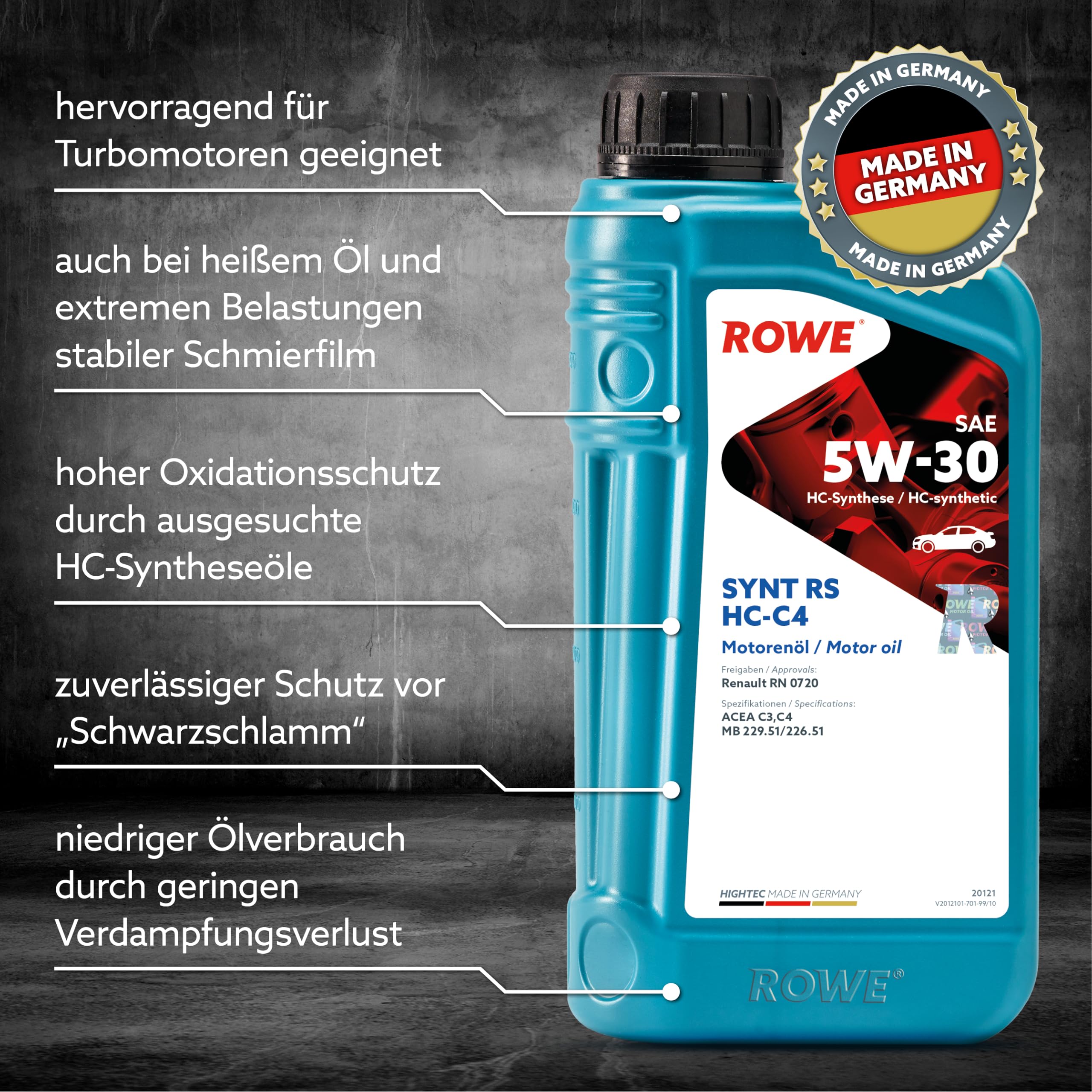 rowe-hightec-synt-rs-sae-5w-30-hc-c4-1-liter-hc-synthese-motoren-l-f-r-dpf-und-l image 3
