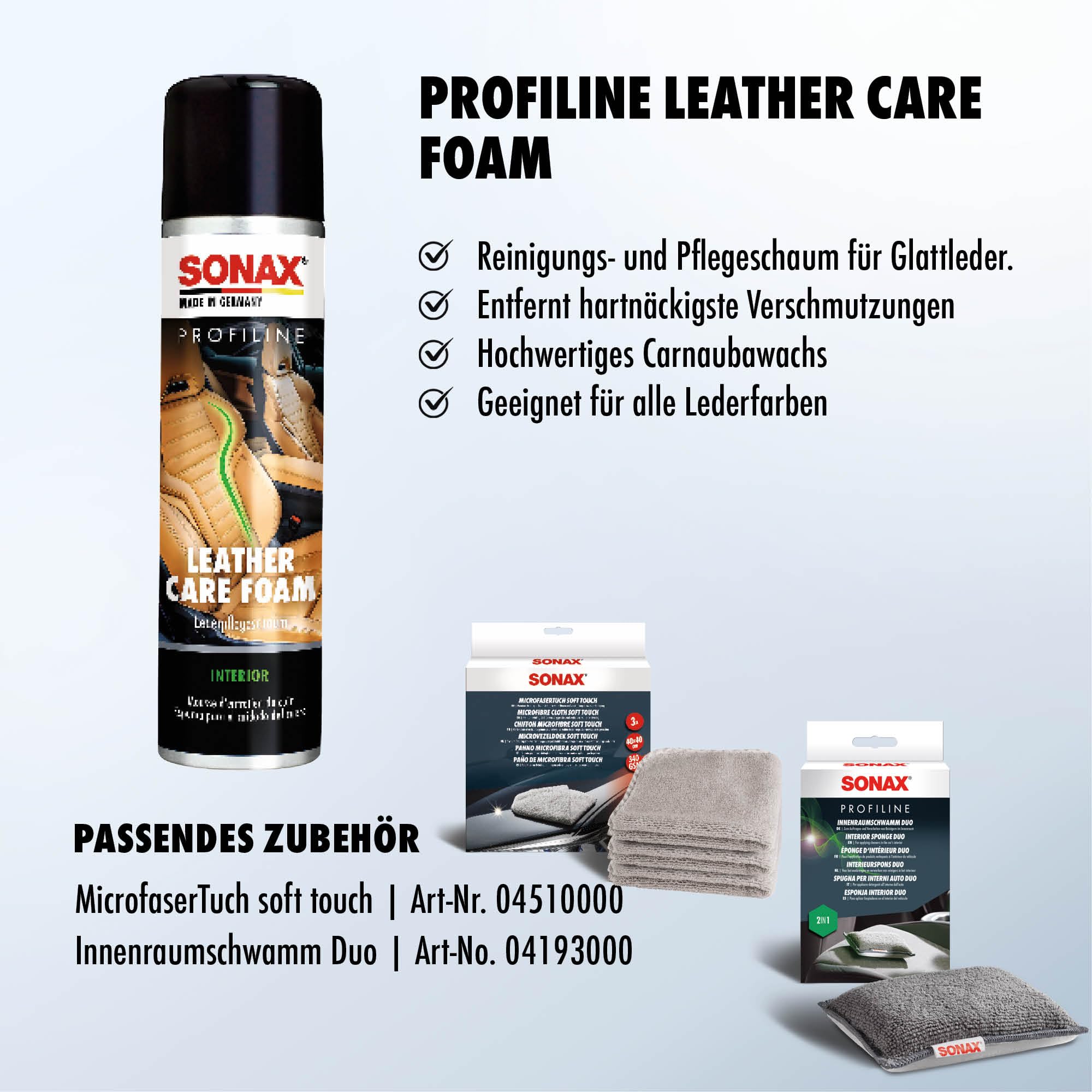 sonax-profiline-leathercare-foam-lederreinigungs-und-pflegeschaum-400-ml image 5