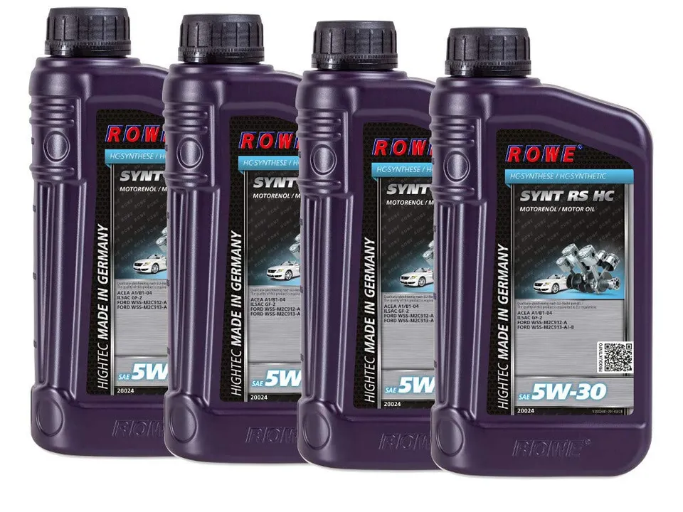 rowe-hightec-synt-rs-sae-5w-30-hc-motor-l-4-liter-4x1l-made-in-germany image 1