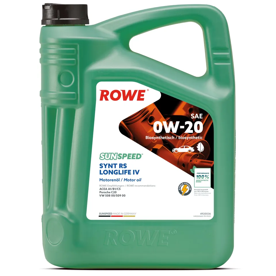 rowe-sunspeed-synt-rs-longlife-iv-sae-0w-20-5-liter-mehrbereichs-motoren-l-f-r-m image 1