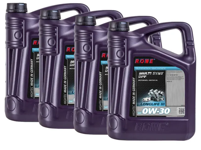 rowe-hightec-multi-synt-dpf-sae-0w-30-20-liter-4x5l-teilsynthetisches-hochleistu image 1