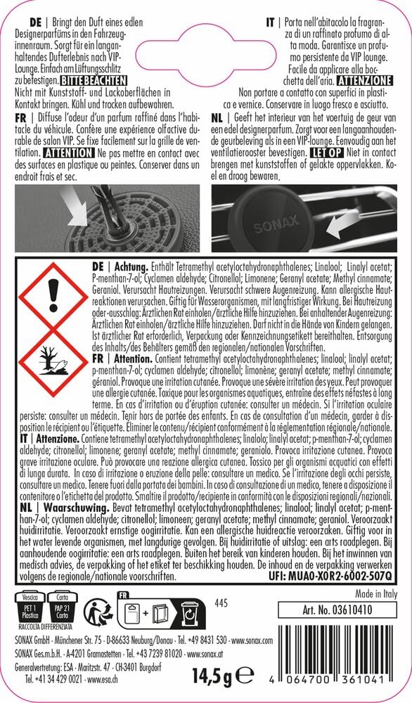 sonax-airfreshener-edeldark-1-st-ck-auto-lufterfrischer-f-r-l-ftungsschlitz image 2