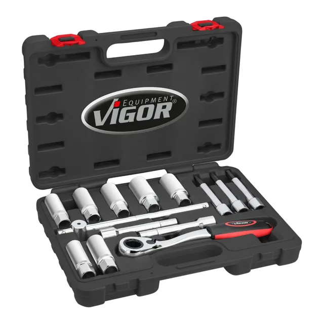 vigor-v6452-sto-d-mpfer-werkzeug-satz-14-teilig-mit-offener-knarre image 1