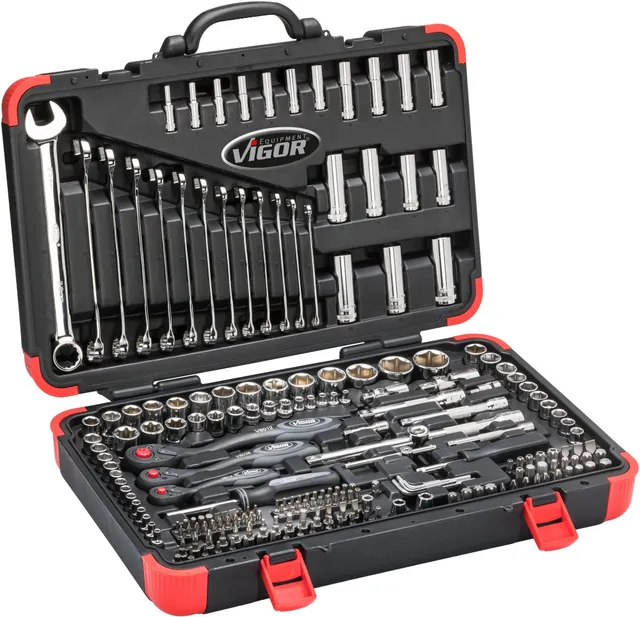 vigor-v3277n-steckschl-ssel-satz-212-teilig-mit-3-knarren image 1