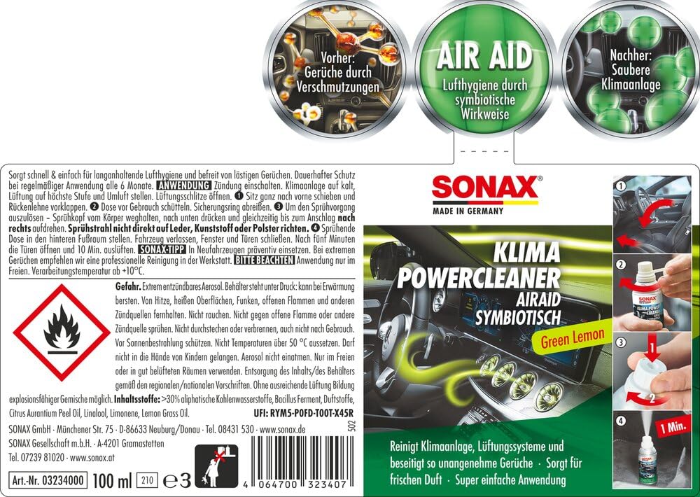 sonax-klimapowercleaner-airaid-green-lemon-klimaanlagenreiniger-100-ml image 2