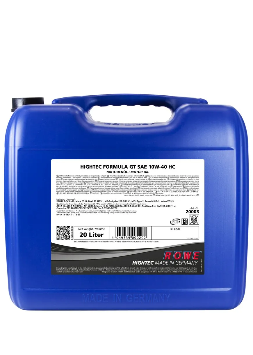 rowe-hightec-formula-gt-sae-10w-40-hc-shpd-motoren-l-20-liter-f-r-gemischten-fuh image 1