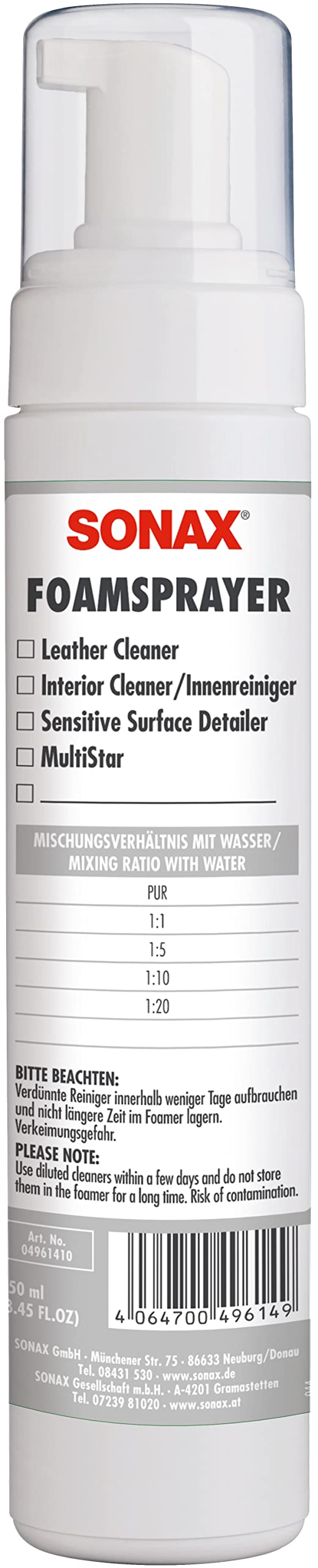 sonax-foamsprayer-250-ml-schaumspr-her-f-r-innenreinigung image 1