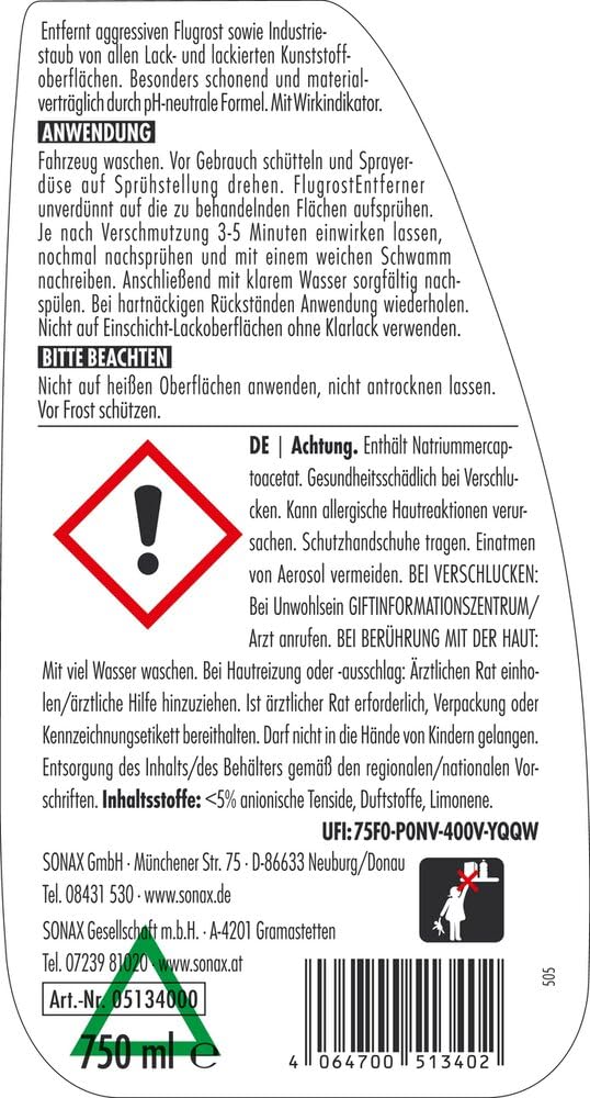sonax-flugrostentferner-750-ml-ph-neutrale-lack-und-felgenreinigung image 2