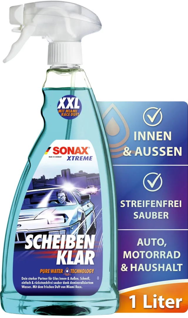 sonax-xtreme-scheibenklar-sonderedition-miami-race-1-liter-kraftvoller-glasreini image 1