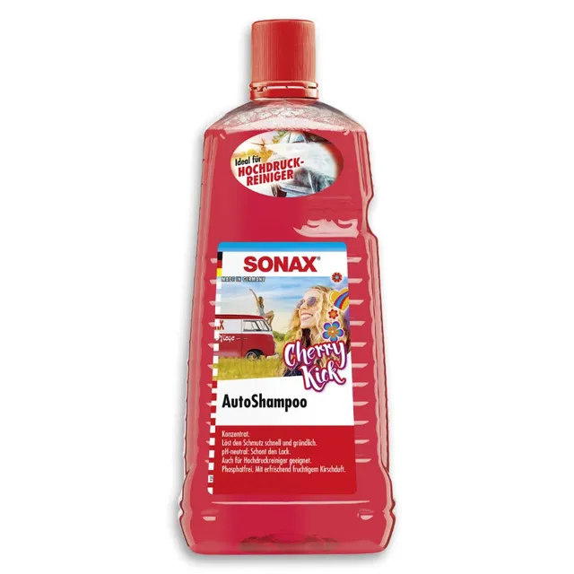 sonax-autoshampoo-konzentrat-cherry-kick-2-liter-ph-neutrales-autoshampoo image 1