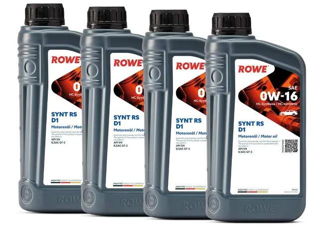 rowe-hightec-synt-rs-d1-sae-0w-16-motor-l-4x1l-f-r-hybrid-und-benzinfahrzeuge image 1