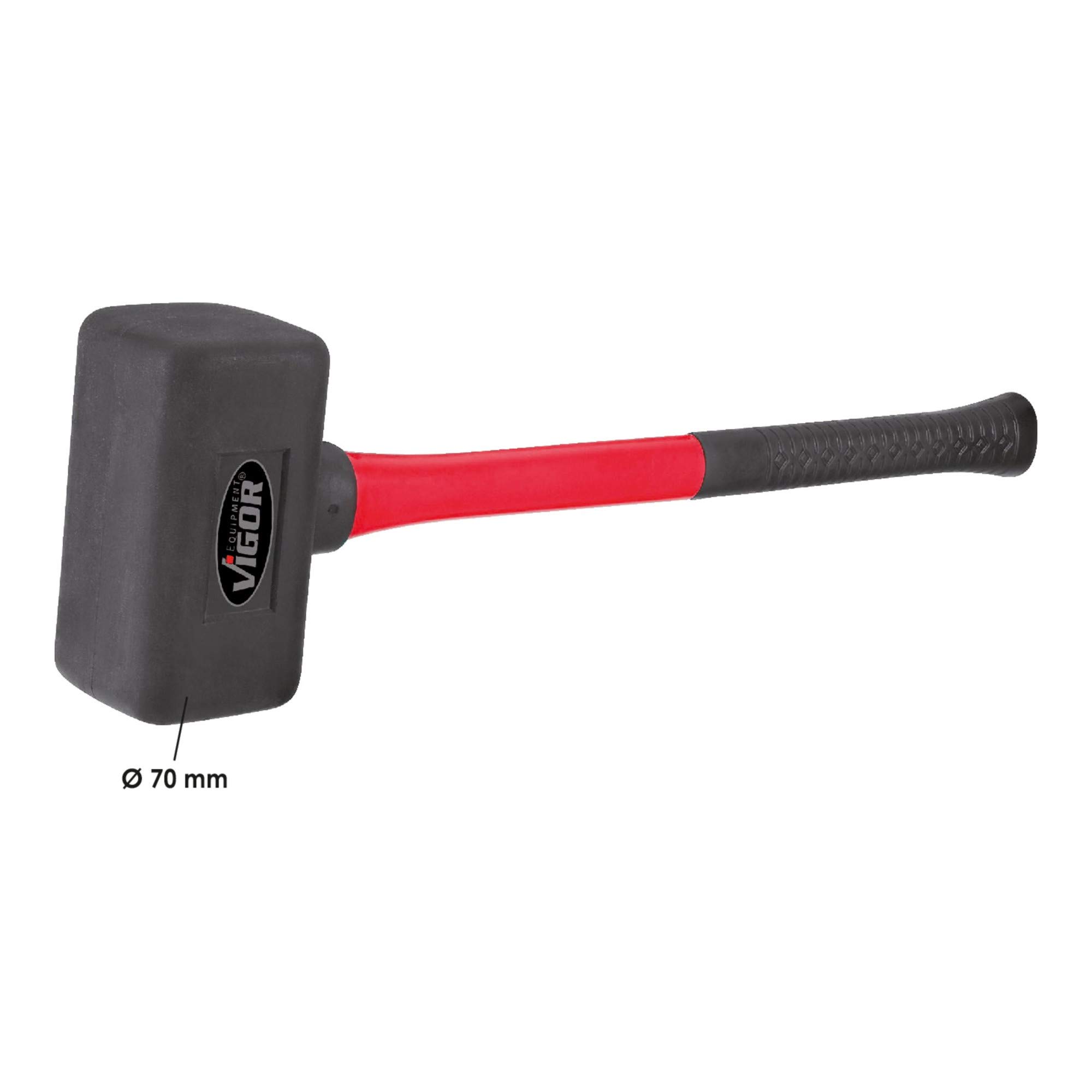 vigor-v2235-gummihammer-2-5-kg-r-ckschlagfreier-schonhammer-70-mm image 5
