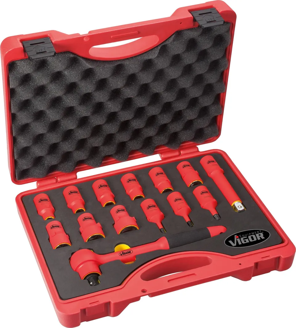 vigor-v3343-vde-steckschl-ssel-satz-1-2-zoll-14-teilig-1000v-isoliert image 1