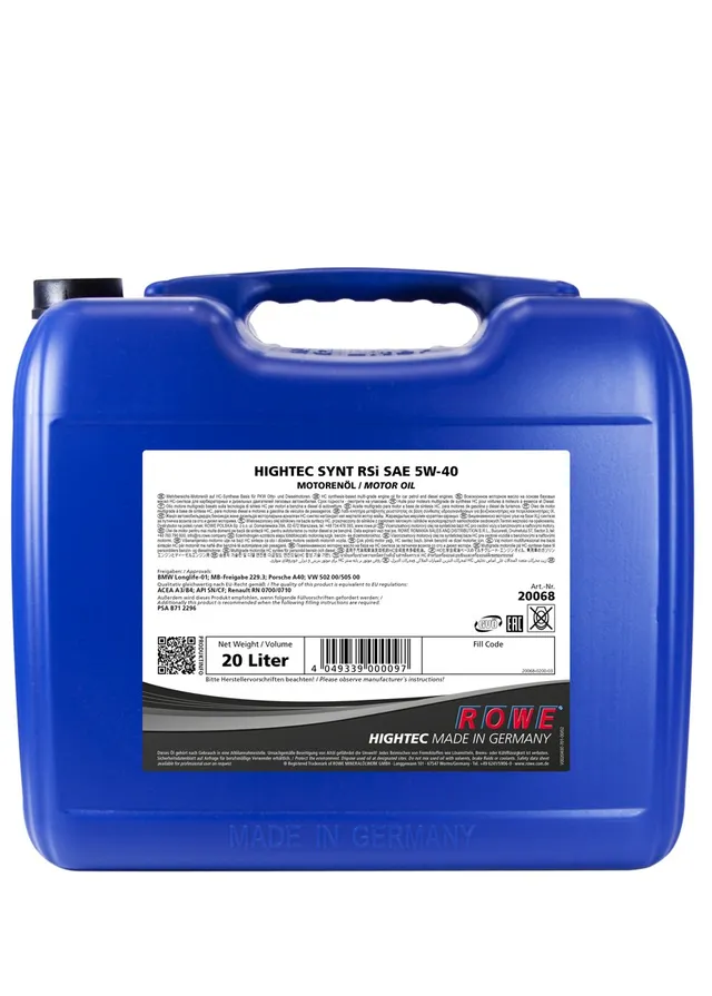 rowe-hightec-synt-rsi-sae-5w-40-pkw-motor-l-20-liter-vollsynthetisch image 1