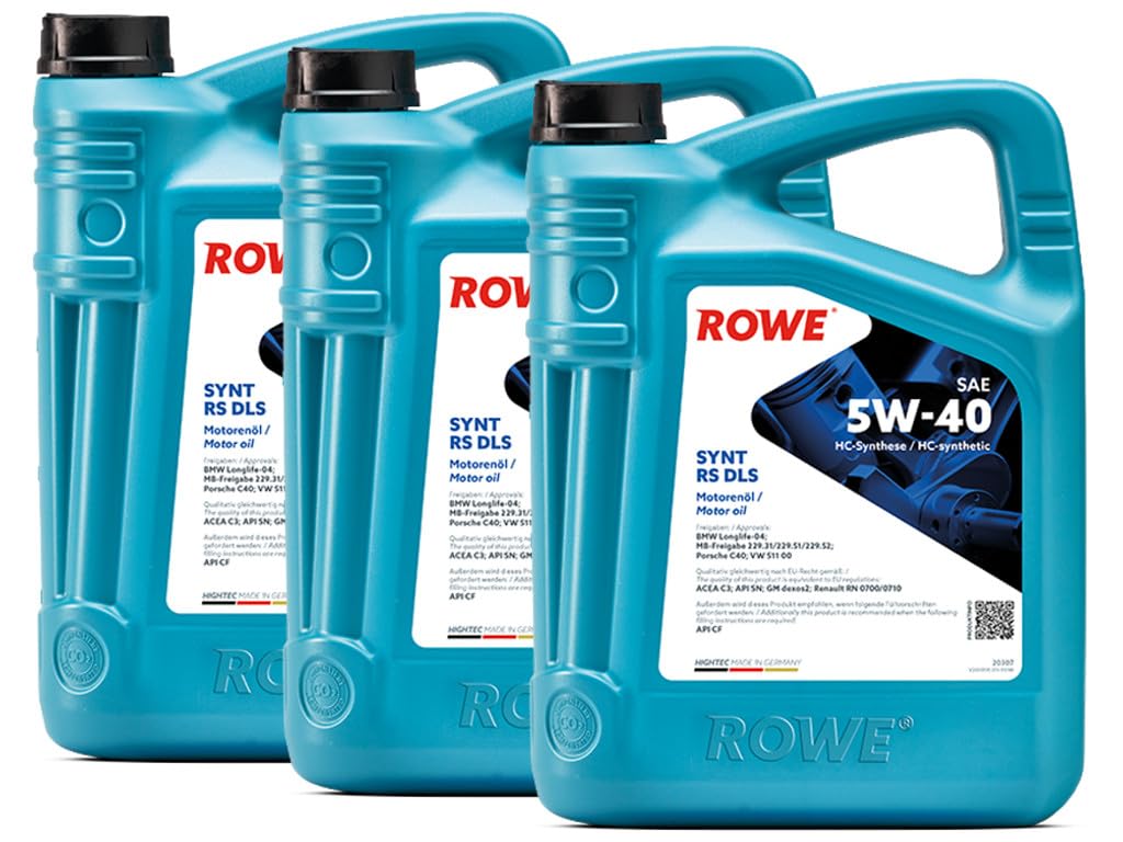 rowe-hightec-synt-rs-dls-sae-5w-40-motoren-l-15-liter-3x-5l image 1