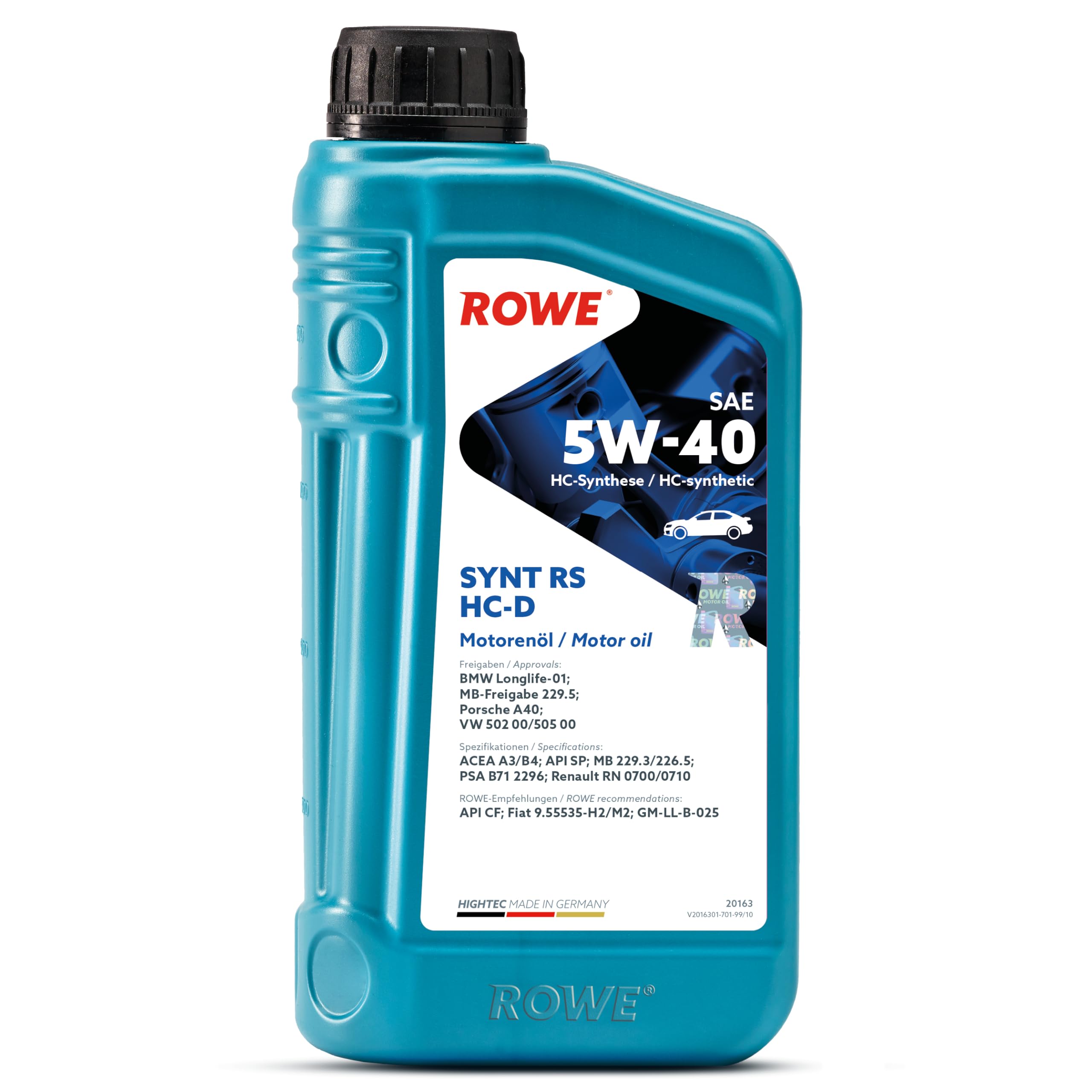 rowe-hightec-synt-rs-hc-d-sae-5w-40-1-liter-hc-synthese-motoren-l-f-r-verl-ngert image 1