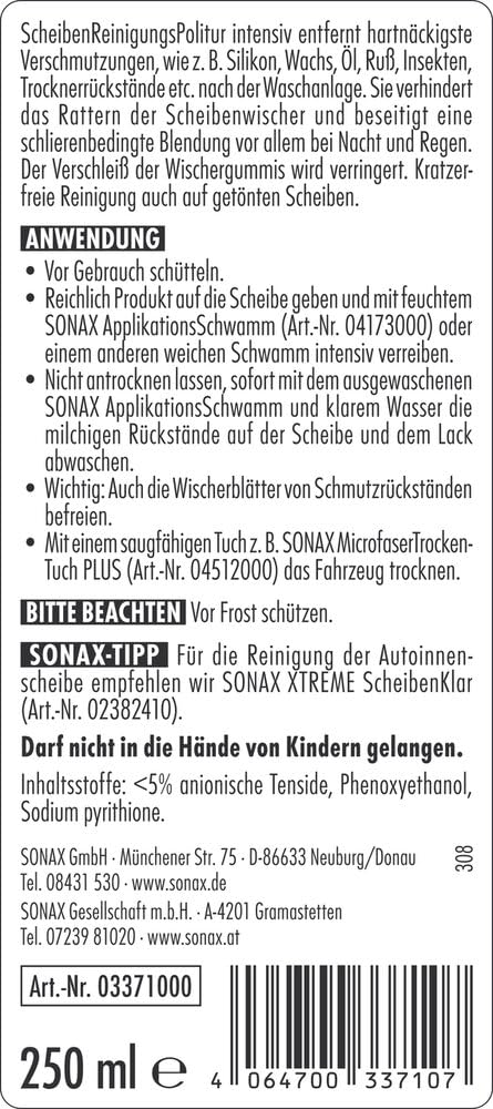sonax-scheibenreinigungspolitur-intensiv-250-ml-f-r-autoglasscheiben-au-en image 2