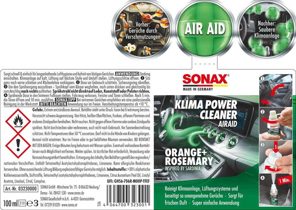 sonax-klimapowercleaner-airaid-orange-rosemary-klimaanlagen-reiniger-100-ml image 2