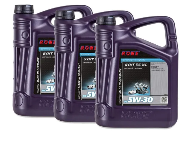 rowe-hightec-synt-rs-sae-5w-30-hc-motor-l-15-liter-3x5l-made-in-germany image 1