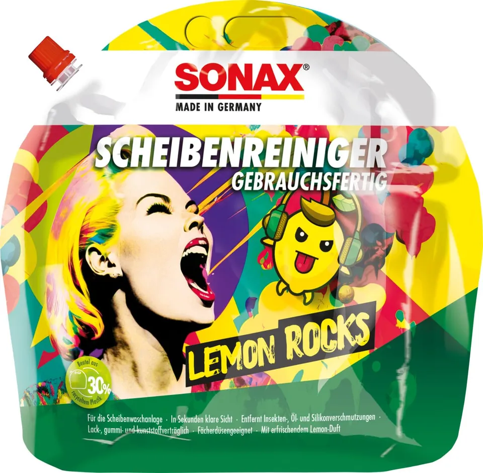 sonax-scheibenreiniger-gebrauchsfertig-lemon-rocks-3-liter image 1