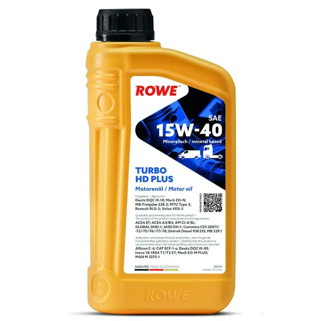 rowe-hightec-turbo-hd-sae-15w-40-plus-1-liter-mineralisches-motor-l-f-r-gemischt image 1