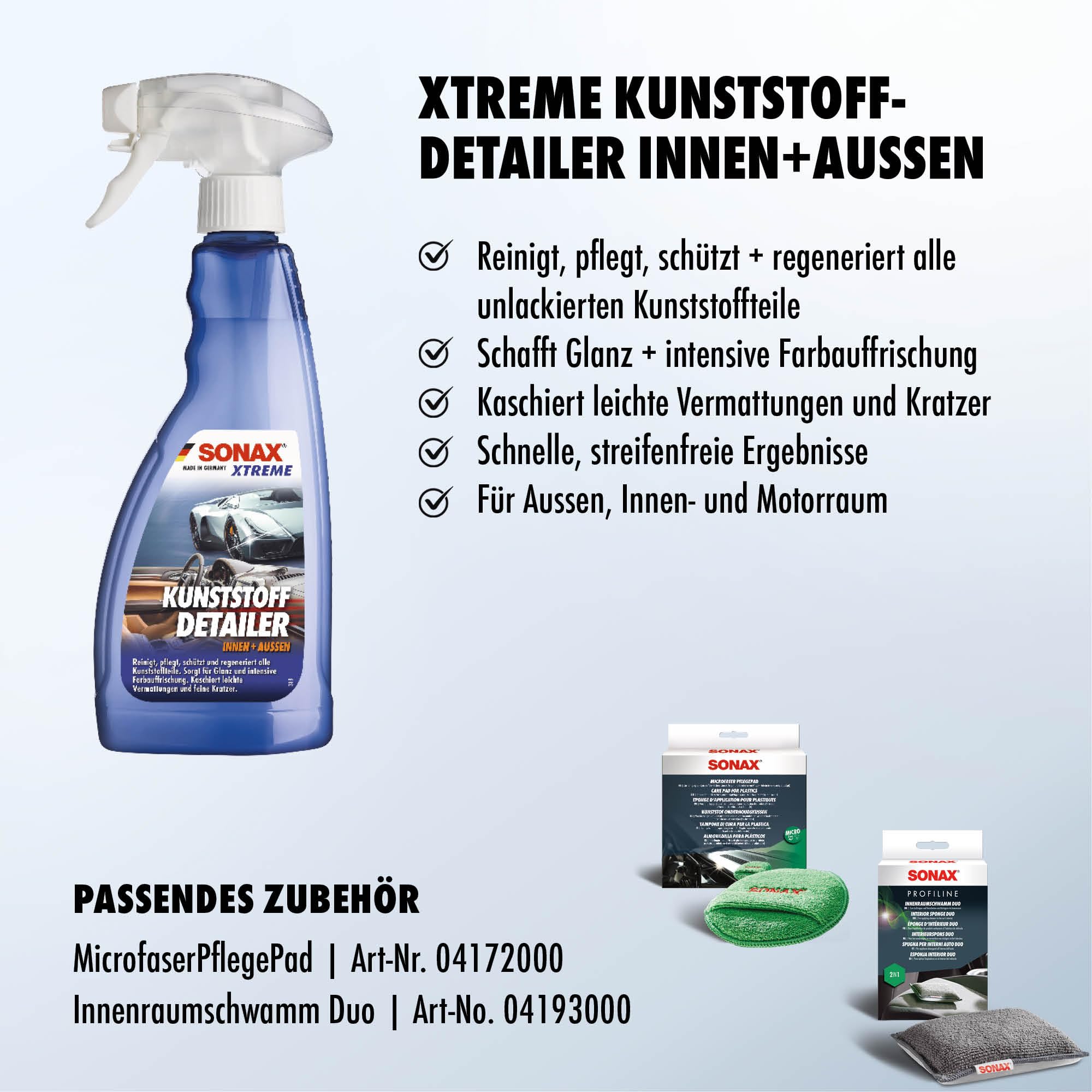 sonax-xtreme-kunststoffdetailer-innen-au-en-500-ml-kunststoffpflege image 3