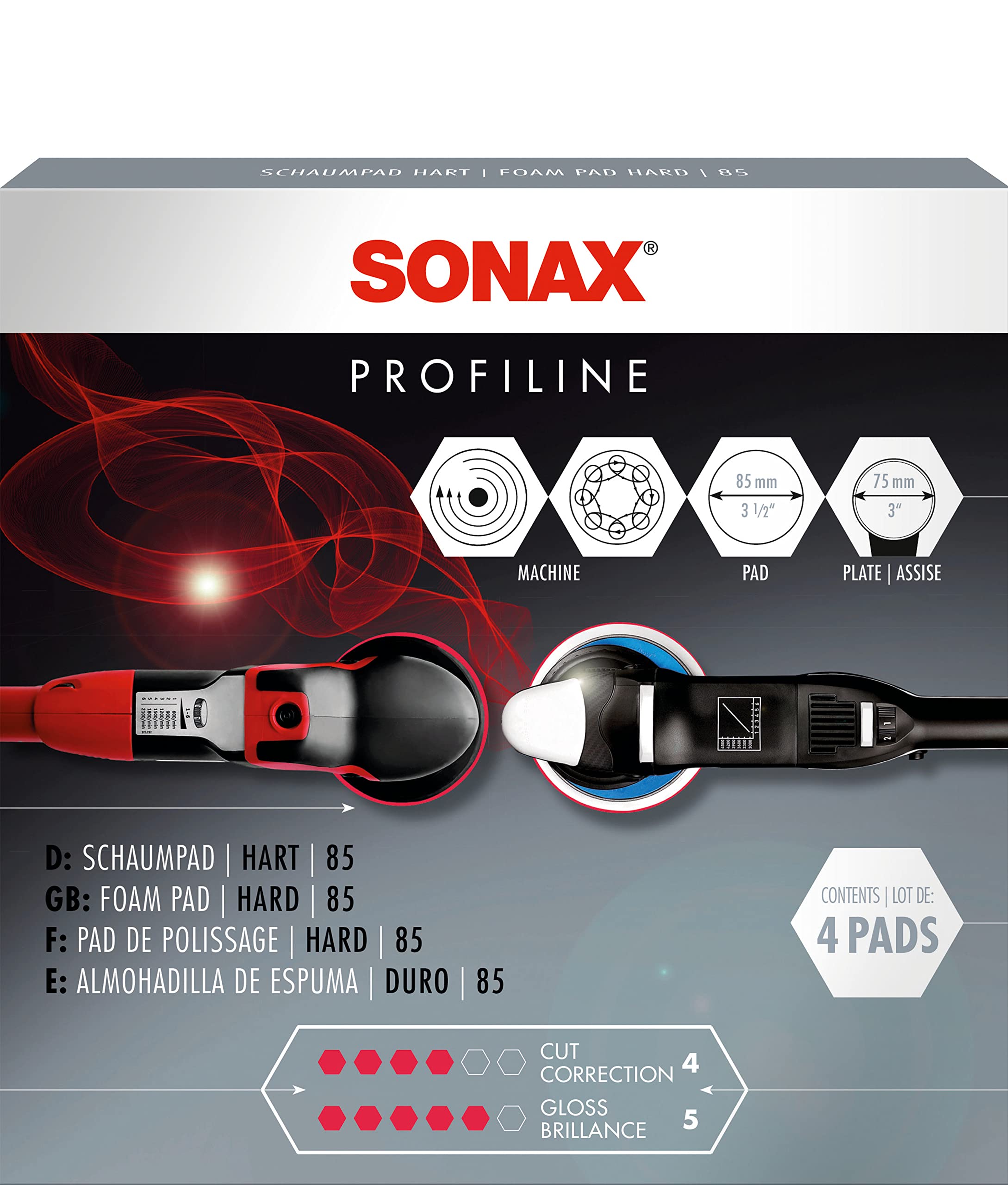 sonax-schaumpad-hart-85-mm-4-st-ck-polierschwamm-f-r-rotations-und-exzenterpolie image 2