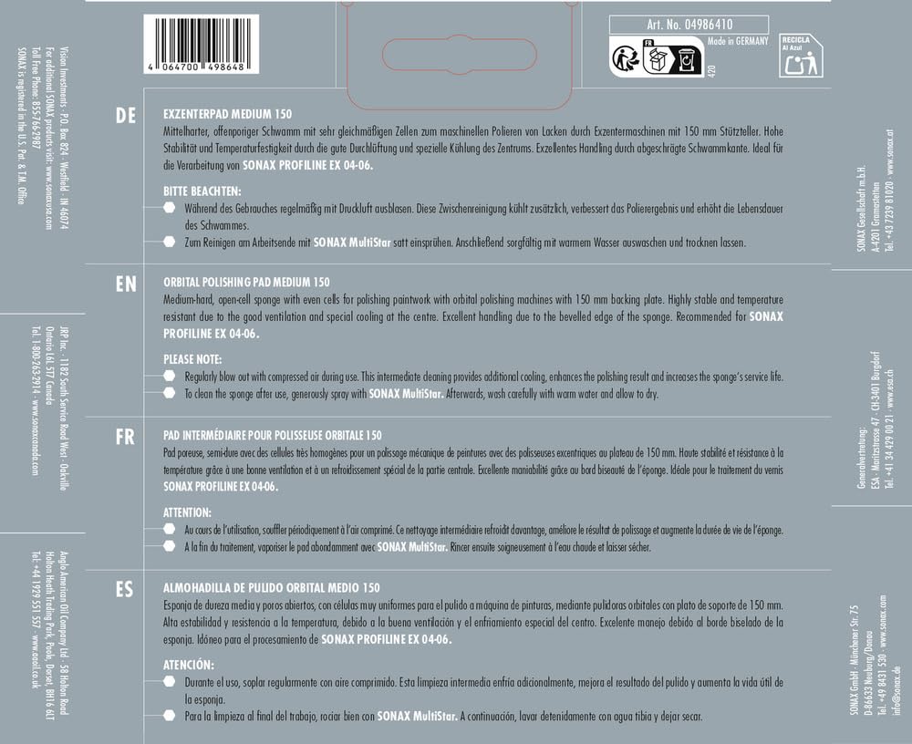 sonax-exzenterpad-medium-150-polierpad-150-mm-f-r-exzenterpoliermaschinen image 2