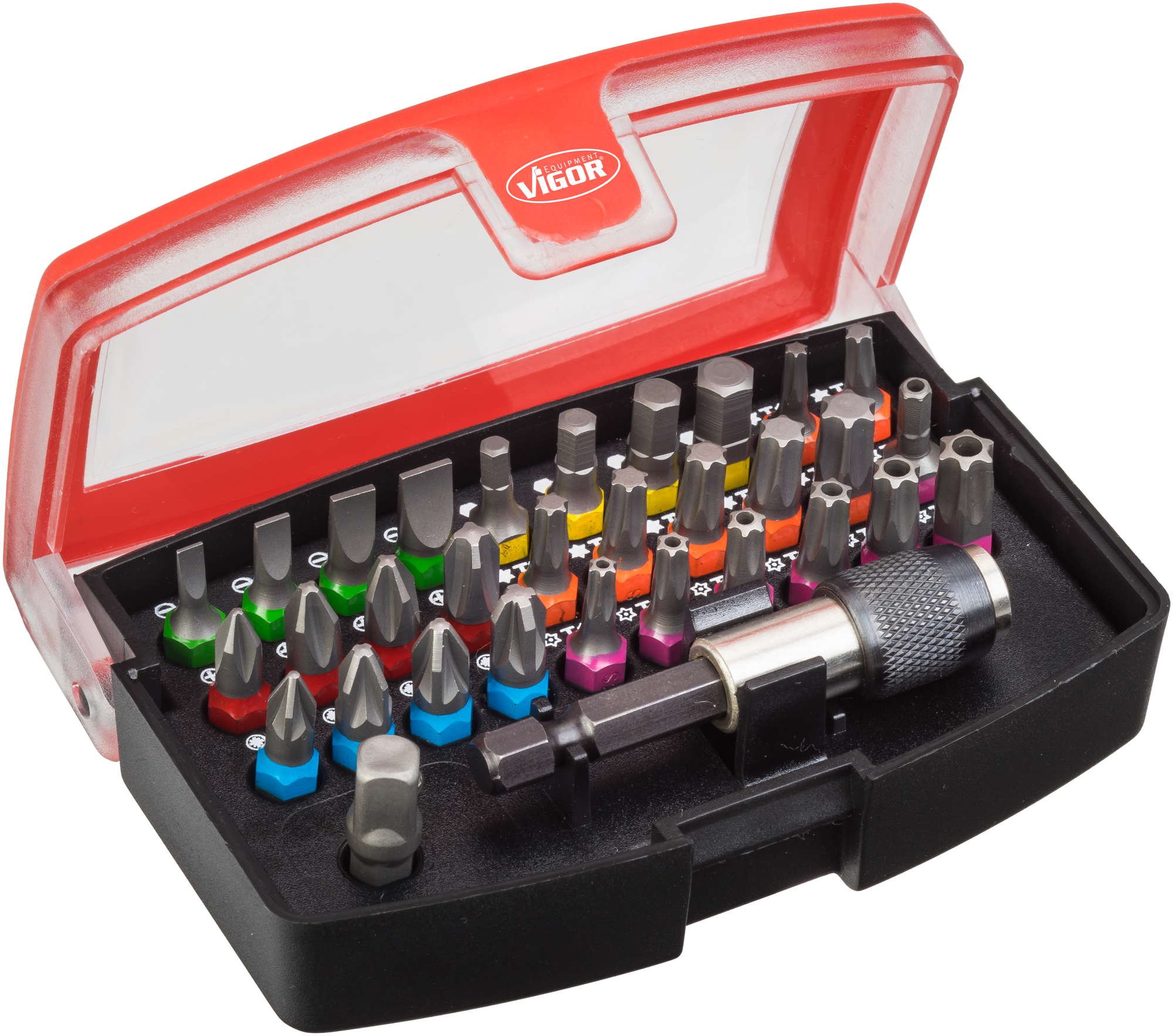vigor-v5019-bit-box-1-4-zoll-schlitz-innensechskant-ph-pz-torx image 1