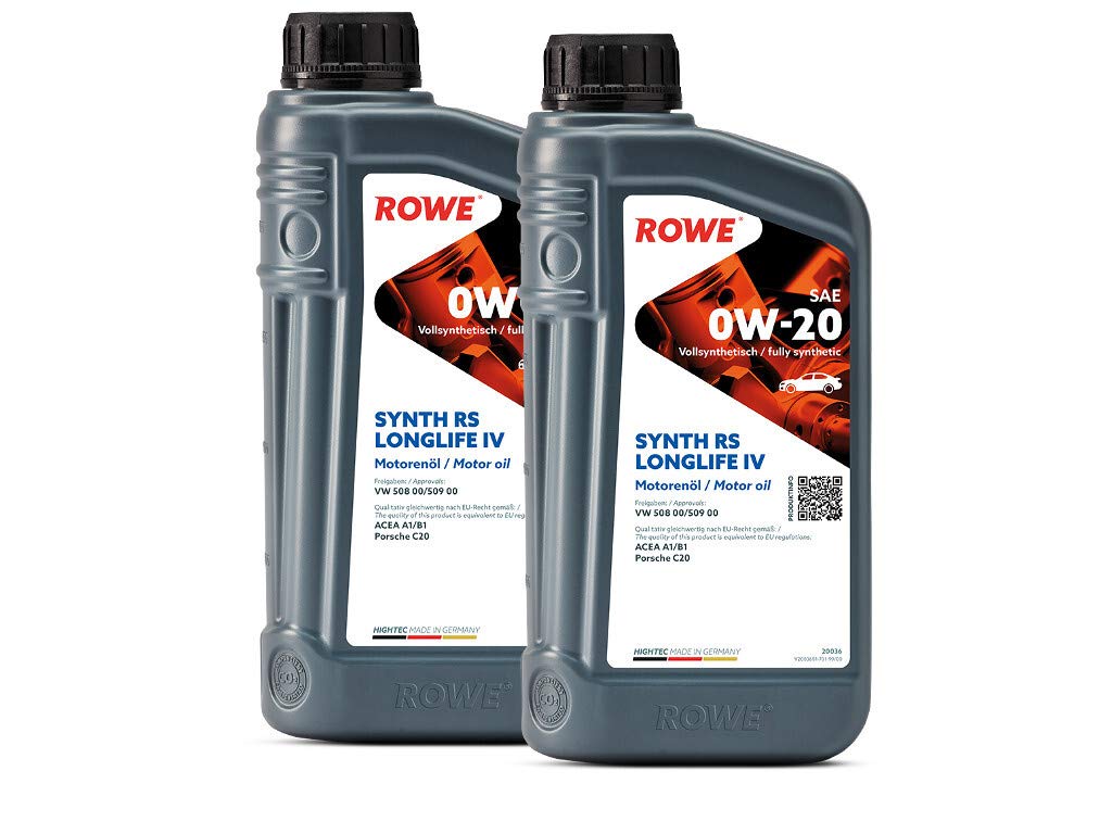 rowe-hightec-synth-rs-longlife-iv-sae-0w-20-motor-l-2-liter-2x1l-made-in-germany image 1