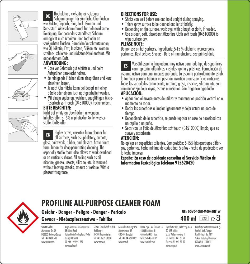 sonax-profiline-all-purpose-cleaner-foam-universal-schaumreiniger-400-ml image 3