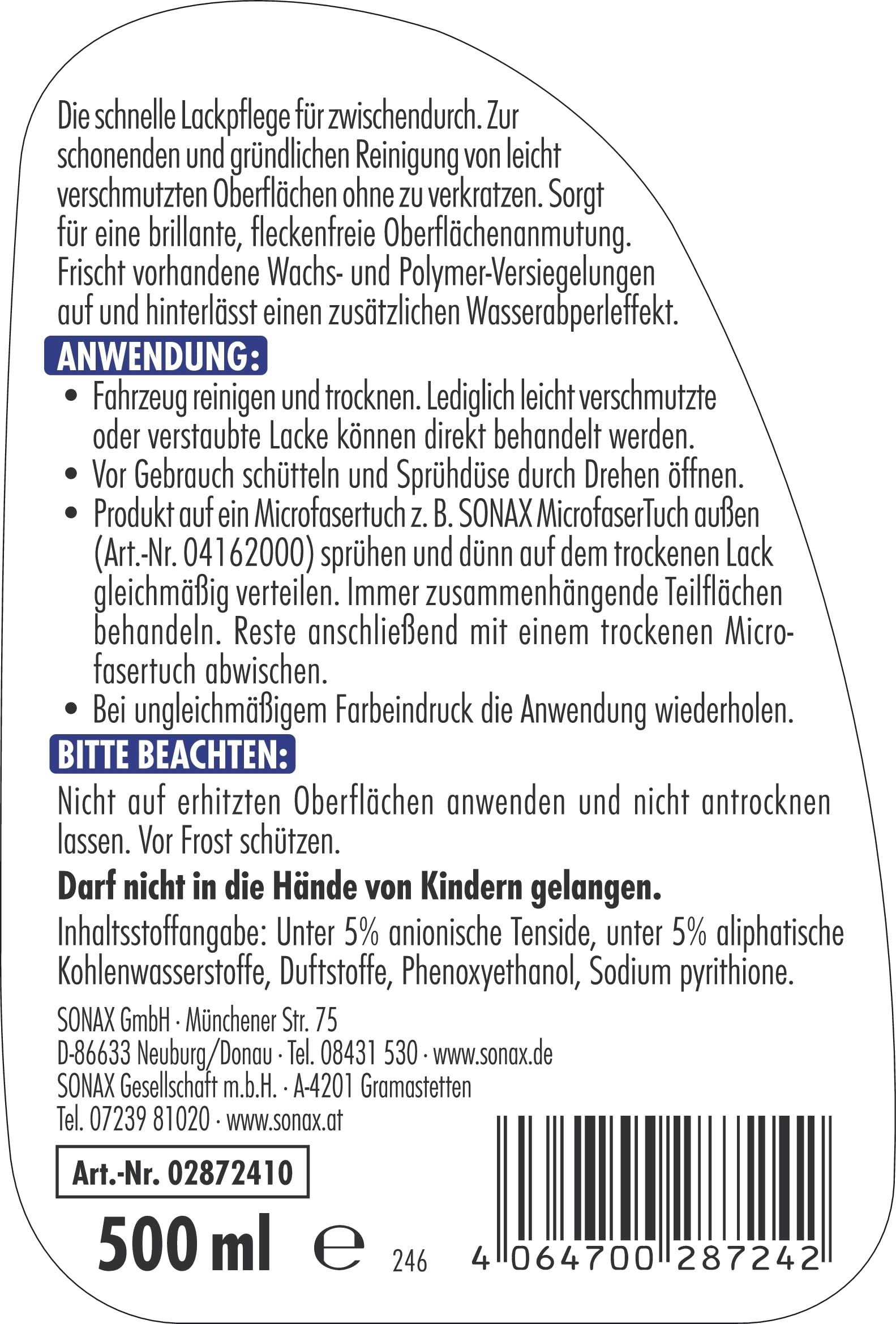sonax-xtreme-brilliantshine-detailer-sonderedition-2023-lack-detailer-500-ml image 2