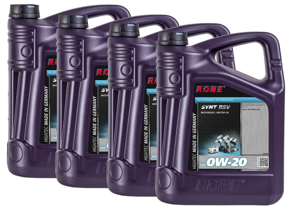 rowe-hightec-synt-rsv-sae-0w-20-20-liter-4x5l-vollsynthetisches-motor-l-f-r-volv image 1