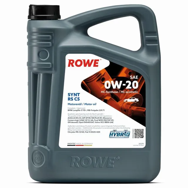 rowe-hightec-synt-rs-c5-sae-0w-20-motor-l-5-liter image 1