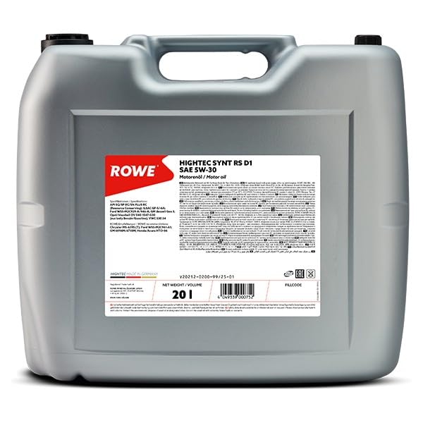 rowe-hightec-synt-rs-d1-sae-5w-30-motor-l-20-liter-gm-dexos1-gen-2-ilsac-gf-5-gf image 1