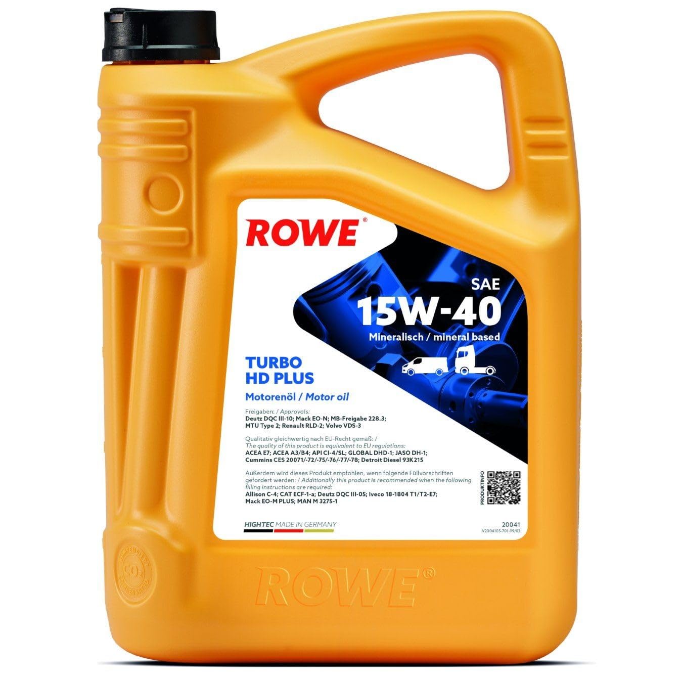 rowe-hightec-turbo-hd-sae-15w-40-plus-1-liter-mineralisches-motor-l-f-r-gemischt image 2